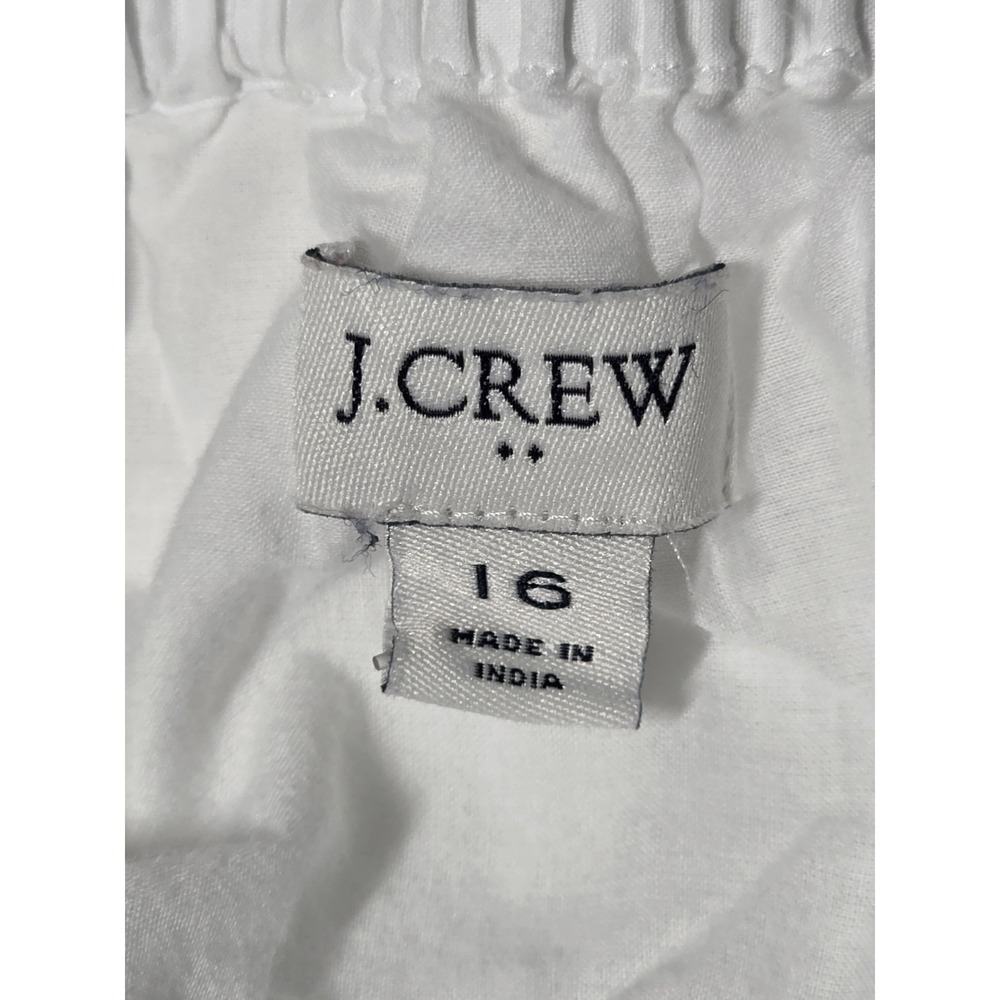 J.Crew Womens Size 16 Flutter Sleeves Mini Dress Neon Embroidered Trim Beach - Picture 3 of 8